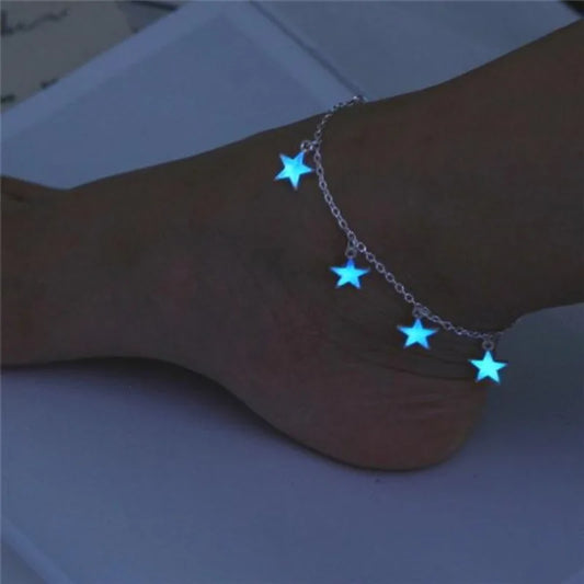Luminous Star Tassel Anklet Boho Jewelry